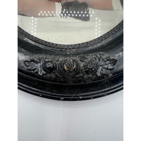 2 Vintage Wooden Carved Picture Frames With Glass Black Beautiful Detail - Picture 4 of 10